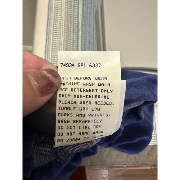 Vintage NWT Little Me Christmas Velour Romper 3m Navy Bear - Picture 8 of 8